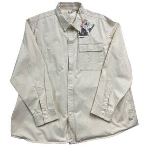 XXL MENS  Dockers x Transnomadica Cotton Hemp Boat Shirt Snap Button Up  Women’s